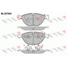 BL2078A2 FTE Комплект тормозных колодок, дисковый тормоз