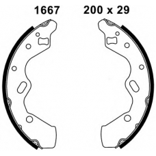 01667 BSF Комплект тормозных колодок