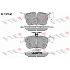 BL2837A1 FTE Комплект тормозных колодок, дисковый тормоз