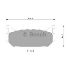 0 986 AB9 060 BOSCH Комплект тормозных колодок, дисковый тормоз