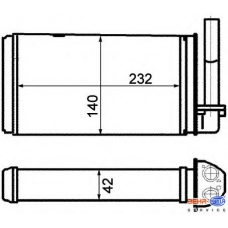 8FH 351 311-071 HELLA Теплообменник, отопление салона