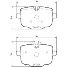 T2430 PAGID Комплект тормозных колодок, дисковый тормоз