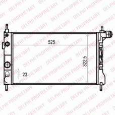 TSP0524016 DELPHI Радиатор, охлаждение двигателя