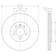 8DD 355 122-402 HELLA PAGID Тормозной диск