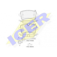 181986-203 ICER Комплект тормозных колодок, дисковый тормоз