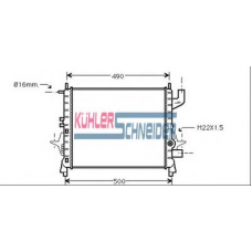 0913901 KUHLER SCHNEIDER Радиатор, охлаждение двигател