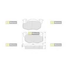 BD S107P STARLINE Комплект тормозных колодок, дисковый тормоз