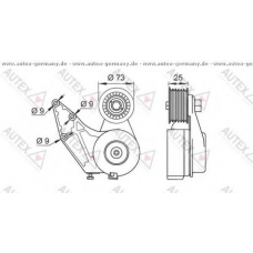 654081 AUTEX Натяжной ролик, поликлиновой  ремень