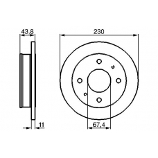 0 986 478 727 BOSCH Тормозной диск