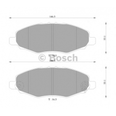 0 986 AB9 343 BOSCH Комплект тормозных колодок, дисковый тормоз