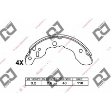 BS1007 DJ PARTS Комплект тормозных колодок