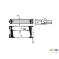 8FH 351 311-581 HELLA Теплообменник, отопление салона