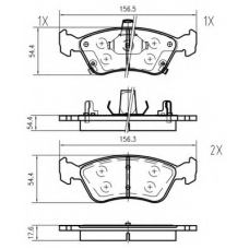 K612900 Vema Комплект тормозных колодок, дисковый тормоз