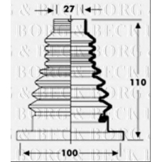 BCB2804 BORG & BECK Пыльник, приводной вал