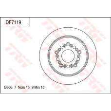 DF7119 TRW Тормозной диск