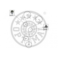 SK-1663 OPTIMAL Комплект ремня грм