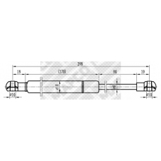 91903 MAPCO Газовая пружина, крышка багажник