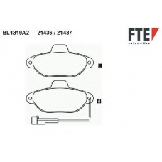 BL1319A2 FTE Комплект тормозных колодок, дисковый тормоз