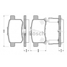 0 986 TB3 085 BOSCH Комплект тормозных колодок, дисковый тормоз