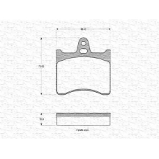 363702160716 MAGNETI MARELLI Комплект тормозных колодок, дисковый тормоз