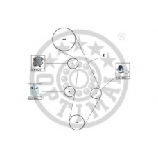 SK-1372AQ1 OPTIMAL Водяной насос + комплект зубчатого ремня