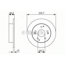 0 986 479 964 BOSCH Тормозной диск