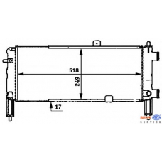 8MK 376 715-661 HELLA Радиатор, охлаждение двигателя