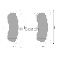 0 986 AB2 447 BOSCH Комплект тормозных колодок, дисковый тормоз