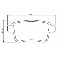 0 986 494 331 BOSCH Комплект тормозных колодок, дисковый тормоз