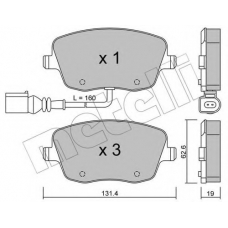 22-0547-1 METELLI Комплект тормозных колодок, дисковый тормоз