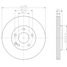 8DD 355 106-921 HELLA Тормозной диск