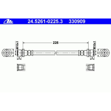 24.5261-0225.3 ATE Тормозной шланг