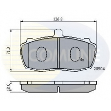 CBP01066 COMLINE Комплект тормозных колодок, дисковый тормоз