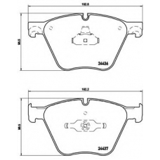 P 06 073 BREMBO Комплект тормозных колодок, дисковый тормоз