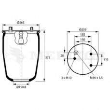 MLF8017 MERITOR Кожух пневматической рессоры