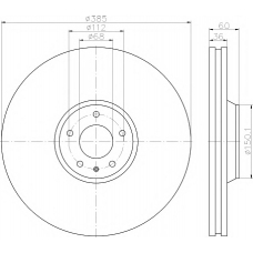 8DD 355 115-891 HELLA PAGID Тормозной диск