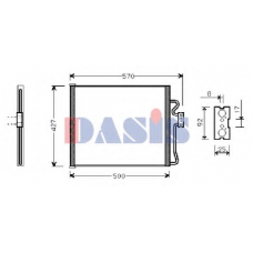 052230N AKS DASIS Конденсатор, кондиционер