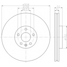 8DD 355 116-181 HELLA Тормозной диск