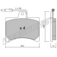 027.0 TRUSTING Комплект тормозных колодок, дисковый тормоз