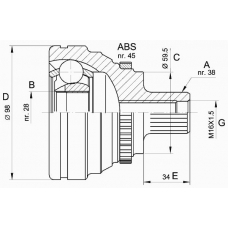 CVJ5271.10 OPEN PARTS Шарнирный комплект, приводной вал