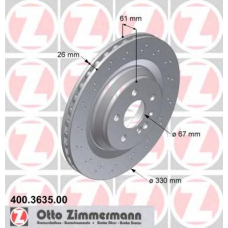 400.3635.00 ZIMMERMANN Тормозной диск