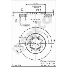 BS 8196 BRECO Тормозной диск