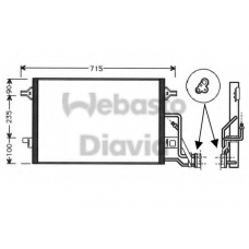 82D0225453A WEBASTO Конденсатор, кондиционер