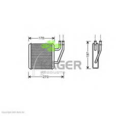 32-0348 KAGER Теплообменник, отопление салона