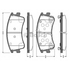 0 986 TB2 437 BOSCH Комплект тормозных колодок, дисковый тормоз