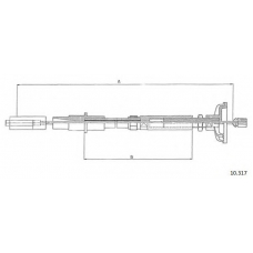 10.317 CABOR Трос, управление сцеплением