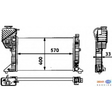 8MK 376 721-351 HELLA Радиатор, охлаждение двигателя