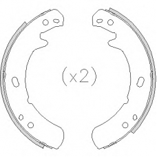 4209.00 REMSA Комплект тормозных колодок, стояночная тормозная с
