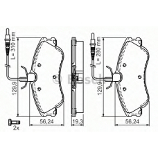 0 986 495 008 BOSCH Комплект тормозных колодок, дисковый тормоз