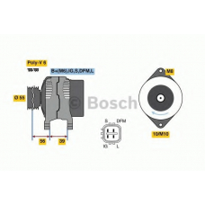 0 986 080 450 BOSCH Генератор